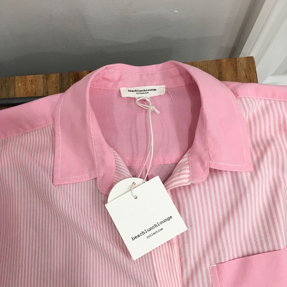 Beachlunchlounge Pink Striped Shirt
